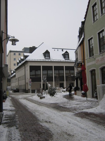 075 Das Ortsbild von Bad Abbach bis das Rote Kreuz kam Foto01 Speisesaal Kurklinik vor Abriss
